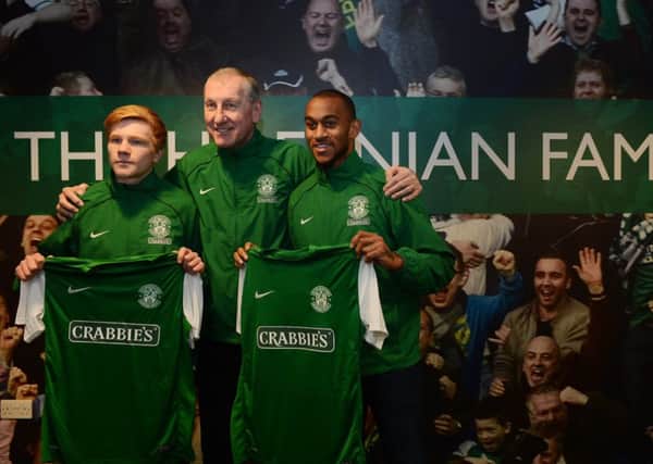 Watmore and Haynes joined Hibs on loan. Picture: Neil Hanna