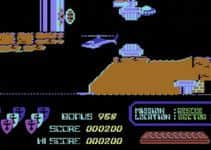 A screen shot from the ZX Spectrum game Airwolf. Picture: Hemedia