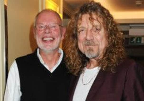 Bob Harris, who appears on todays Desert Island Discs, with Robert Plant at an awards ceremony. Photograph: Dave M Bennett/Getty