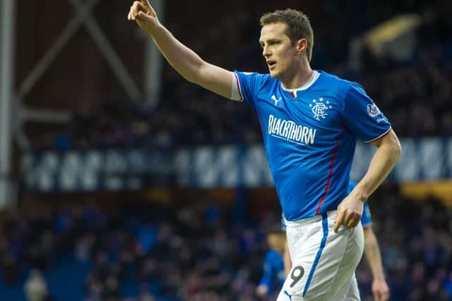 Jon Daly celebrates scoring what turned out to be the winner. Picture: SNS