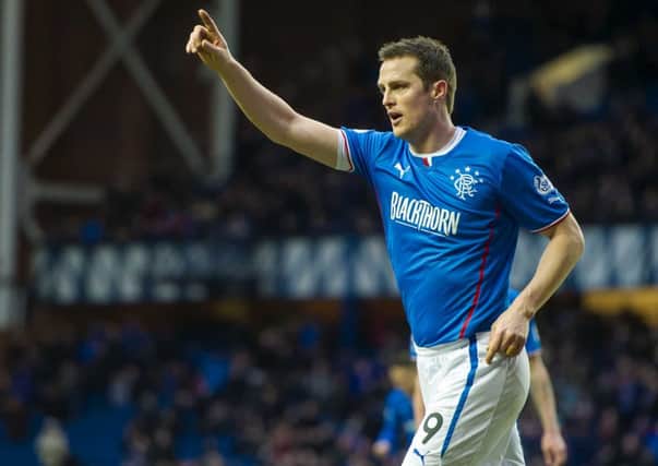Jon Daly celebrates scoring what turned out to be the winner. Picture: SNS