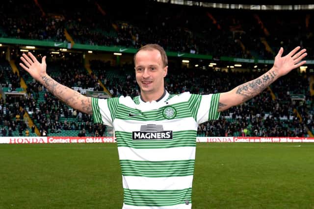 Leigh Griffiths is unveiled. Picture: SNS