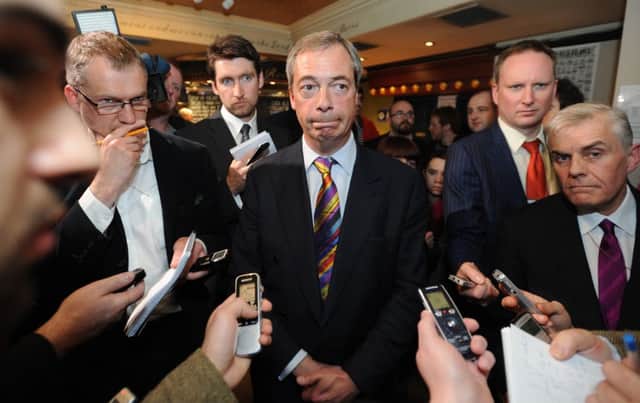 Voting for Nigel Farages Ukip could scupper SNP chances of another MEP. Picture: Jane Barlow