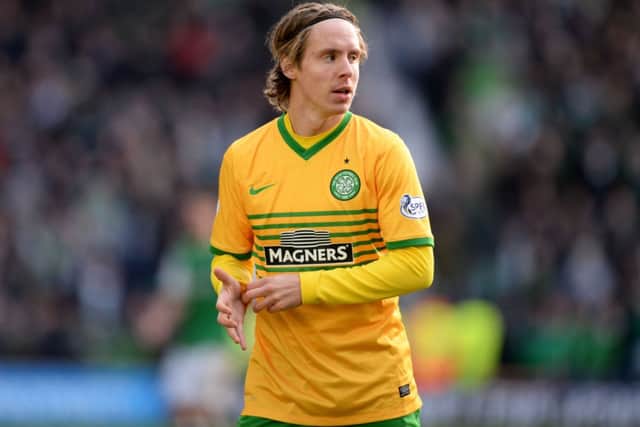 Celtic midfielder Stefan Johansen making his debut last month against Hibernian. Picture: SNS