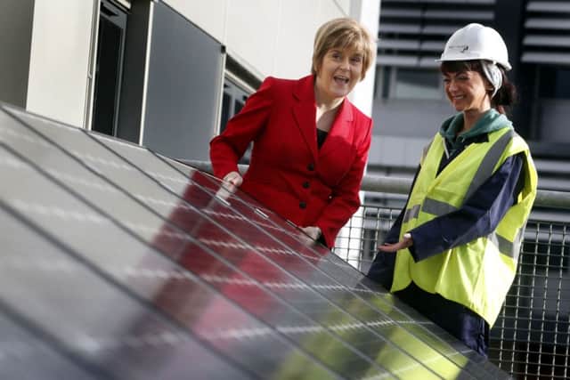 Deputy First Minister Nicola Sturgeon chats to student Danah O'Brien during a visit to West College Scotland in Paisley. Picture: PA