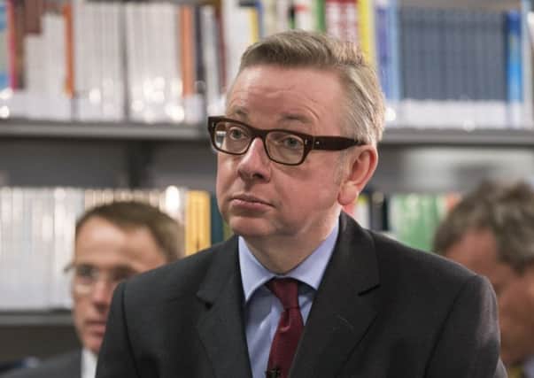 Michael Gove prepares to deliver his speech on education reform. Picture: Getty
