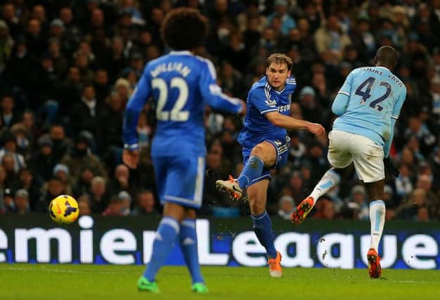 Branislav Ivanovic breaks the deadlock to score what proved to be the only goal of the game. Picture: PA