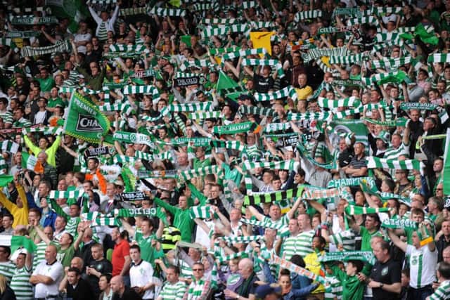 Celtic have been cleared of wrongdoing after fans displayed a banner with an 'H' emblazoned on it in November last year. Picture: Jane Barlow