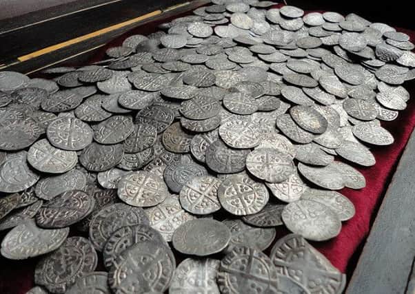 The silver coins, found in a field at Twynholm. Picture: Ayrshire Photography