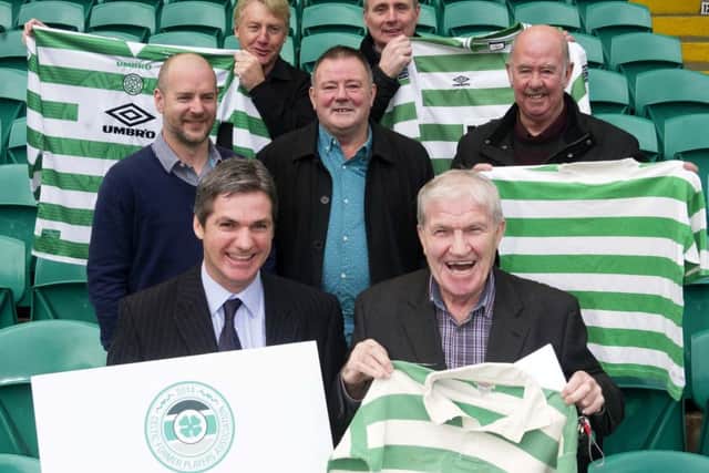 Frank McAvennie, Tom Boyd, David Elliot, Pat McCluskey, Tommy Callaghan, Joe Miller and Bertie Auld. Picture: SNS