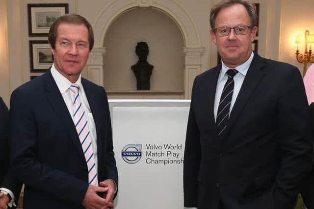European Tour chief executive George OGrady and Volvos Per Ericsson . Picture: Getty