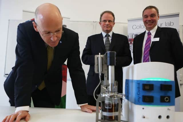Finance Secretary John Swinney visited the Edinburgh Carbon Innovation Centre. Picture: PA