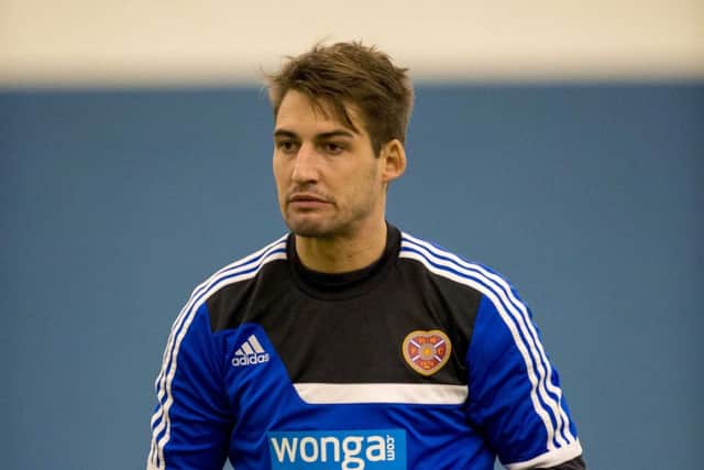 Rudi Skacel training with Hearts last month before his failed bid to secure a move to the Tynecastle club. Picture: SNS