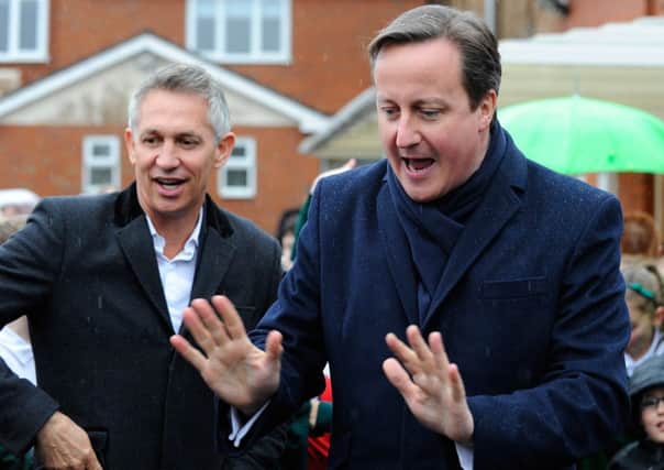 David Cameron was out and about in Birmingham yesterday with Gary Lineker. Picture: Getty