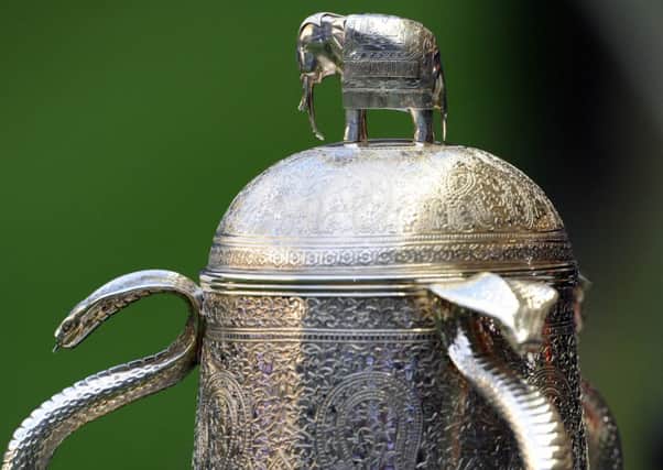 The historic Calcutta Cup trophy. Picture: Ian Rutherford