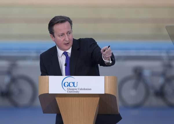David Cameron delivers a speech in favour of maintaining the Union. Picture: Getty