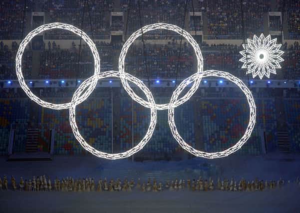 Russian TV cut to rehearsal footage during coverage of the opening ceremony. Picture: Getty