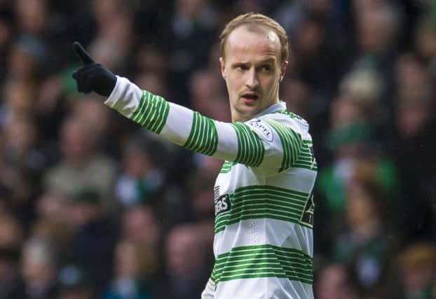 Leigh Griffiths made his Celtic debut. Picture: SNS