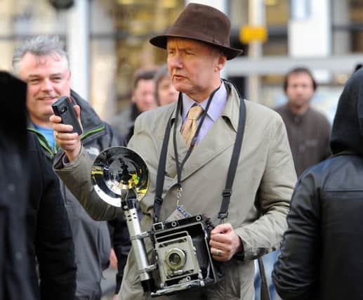 Irvine Welsh pictured during filming for 'Filth'. Picture: Ian Rutherford