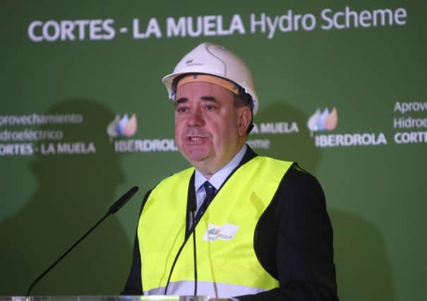 Alex Salmond announces the Cruachan feasibility study on his visit to Spain. Picture: Contributed