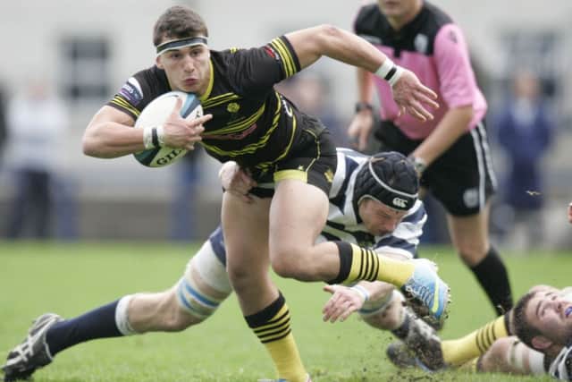 Damien Hoyland pictured playing for Melrose against Heriot's. Picture: Toby Williams
