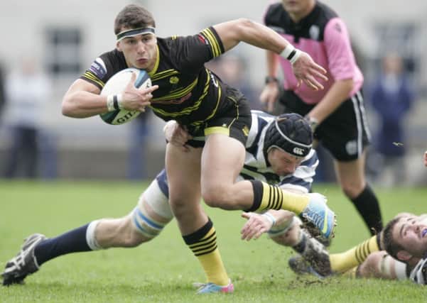 Damien Hoyland pictured playing for Melrose against Heriot's. Picture: Toby Williams