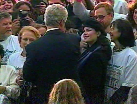 On this day in 1999, US president Bill Clinton narrowly escaped impeachment over his relationship with intern Monica Lewinsky. Picture: AP