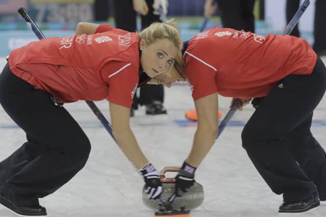 Anna Sloan, left, and Vicki Adams during yesterday's game against the U.S. Picture: Reuters