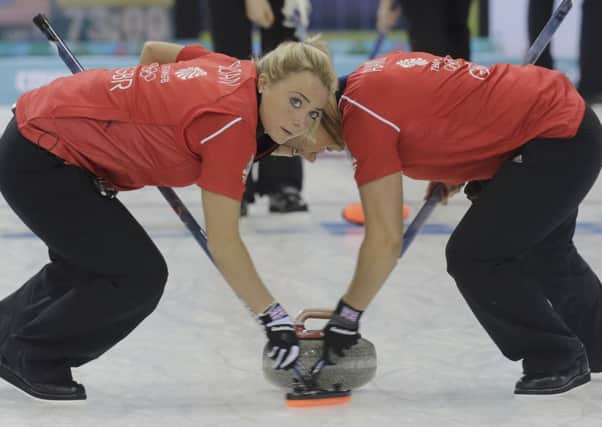 Anna Sloan, left, and Vicki Adams during yesterday's game against the U.S. Picture: Reuters