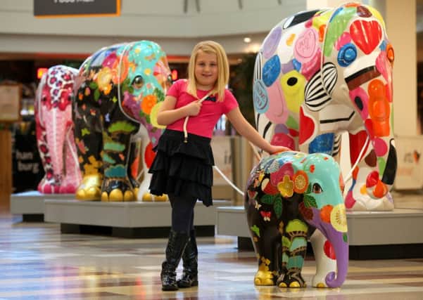 The Elephant Parade in the InTu Braehead Shopping Centre in Glasgow. Picture: Hemedia
