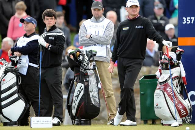 Craig Lawrie with his dad at the Alfred Dunhill Links Championships in 2012. Picture: Jane Barlow