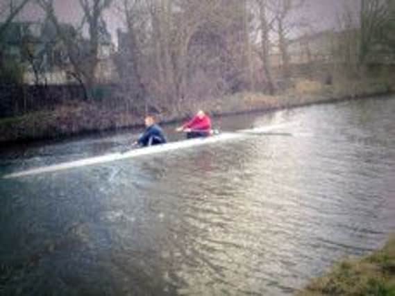 Chris Hoy and Steve Redgarve on the Union canal. Picture: Twitter