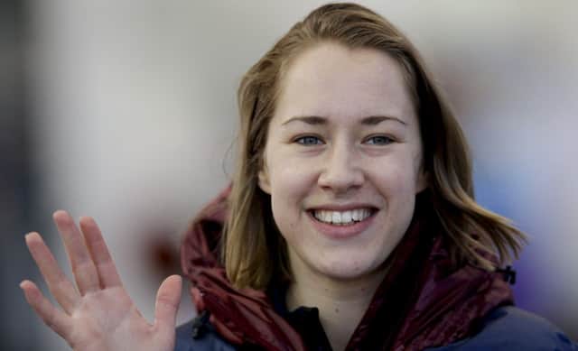 Lizzy Yarnold is all smiles in Sochi. Picture: AP