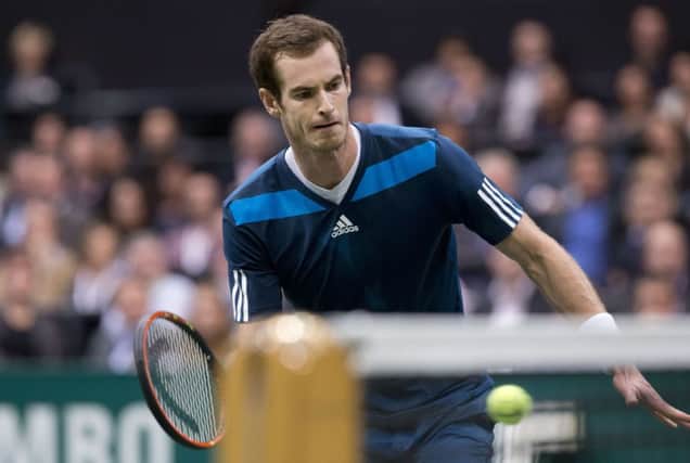Andy Murray found the going tough against little-known Austrian Dominic Thiem. Picture: Getty