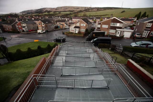 A ramp with ten levels installed by West Dunbartonshire Council. Picture: SWNS