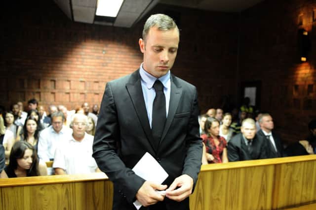 Oscar Pistorius appearing at the Magistrate Court in Pretoria last year. Picture: Getty
