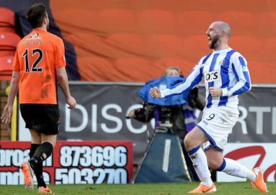 Kris Boyd celebrates but his delight was short-lived. Picture: SNS