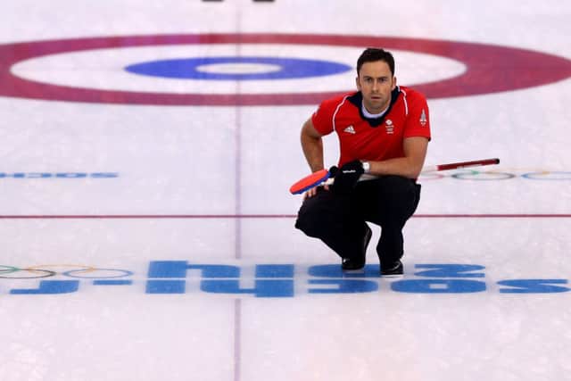 David Murdoch anxiously watches a delivery during Team GBs 76 defeat to Norway in Sochi Picture: Getty
