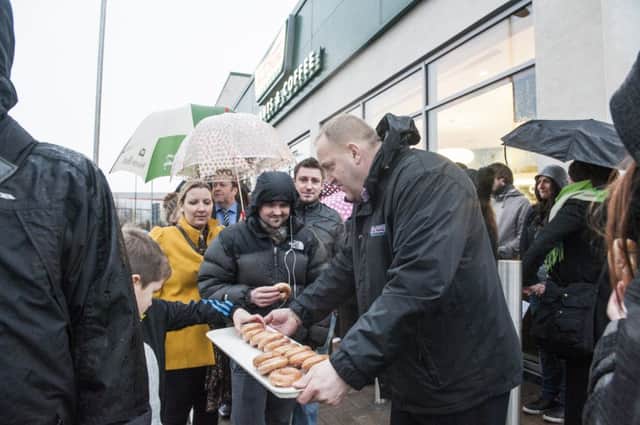 The opening of Krispy Kreme in Edinburgh last year led to remarkable scenes. Picture: Ian Georgeson