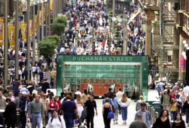 Shoppers in Buchanan Street, Glasgow. Picture: TSPL