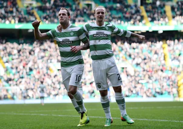 Anthony Stokes, left, and Leigh Griffiths are to help promote a hair loss clinic. Picture: SNS