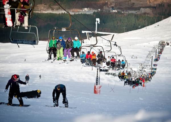 People ride a ski lift at Nevis Range. Picture: Charne Hawks/PA