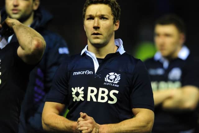 Cusiter, pictured after Scotland's defeat to England, will replace former Wales number nine Dwayne Peel. Picture: Ian Rutherford