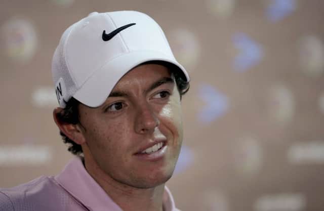 Rory McIlroy speaks after a practice round for the Match Play Championship in Arizona. Picture: AP