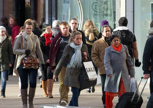 Shoppers on Edinburgh's Princes Street. The year got off to a strong start for high street stores and shopping centres. Picture: Joey Kelly