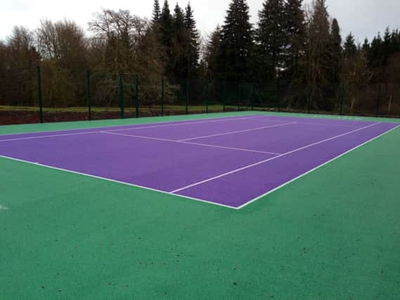 The tennis court at Andy Murray's new hotel. Picture: SWNS