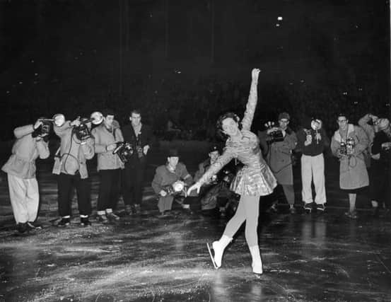 On this day in 1952 Jeanette Altwegg won gold in the Oslo Winter Olympics, Britains first Olympic skating medal. Picture: Getty