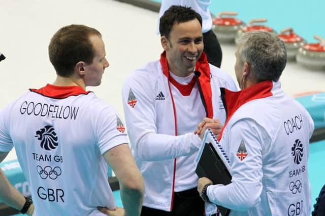 Great Britain skip David Murdoch celebrates after his team's win. Picture: PA