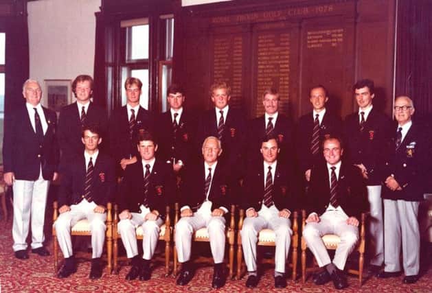 Angus Moir along with John Huggan, front right and Colin Montgomerie, back centre in 1984. Picture: Contributed