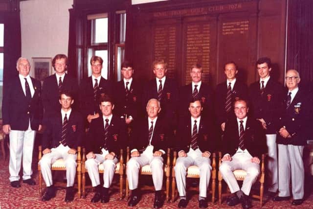 Angus Moir along with John Huggan, front right and Colin Montgomerie, back centre in 1984. Picture: Contributed